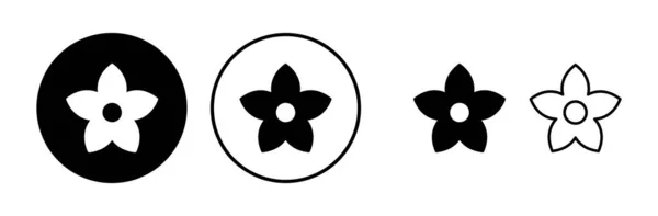 Vecteur Icône Fleur Icône Florale Logo Fleur — Image vectorielle