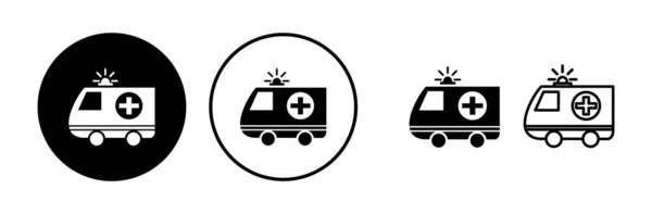 Ambulans Simgesi Vektörü Ambulans Arabası Simgesi — Stok Vektör