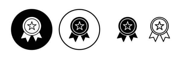 Symbolvektor Erreichen Medaillensymbolvektor Ausgezeichnet Zertifikat — Stockvektor