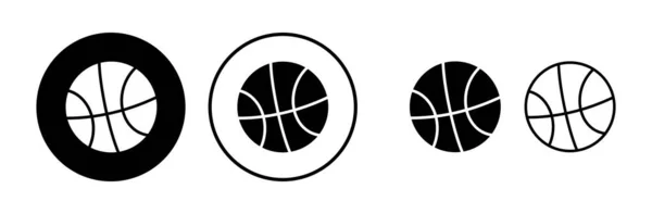 Вектор Баскетбольної Ікони Баскетбольний Логотип Векторна Іконка — стоковий вектор