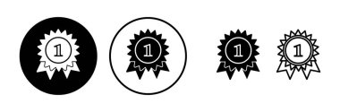Simge vektörüne ulaş. Madalya ikon vektörü. Ödül. Sertifika