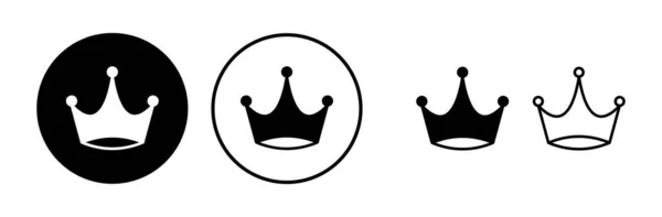 Вектор Іконок Корони Корона Символ Дизайну Веб Сайту — стоковий вектор