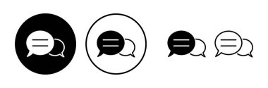 Sohbet ikonu vektörü. Sohbet Simgesi modayı izole etti. Web tasarımı için konuşma balonu sembolü