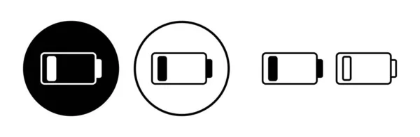 Вектор Значка Аккумулятора Значок Индикатора Заряда Батареи — стоковый вектор