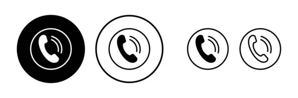 Vektor Ikony Volání Vektor Ikon Telefonu — Stockový vektor