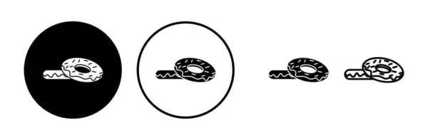 多努特图标向量 甜甜圈图标 甜甜圈标志 — 图库矢量图片