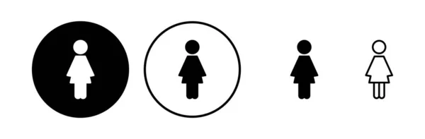 Женский Вектор Значков Значок Туалета Туалетный Знак Пол — стоковый вектор
