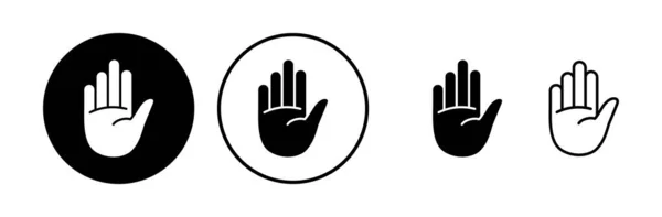 Vetor Ícone Mão Símbolos Mão Palma —  Vetores de Stock