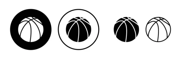 バスケットボールアイコンベクトル バスケットボールのロゴベクトルアイコン — ストックベクタ