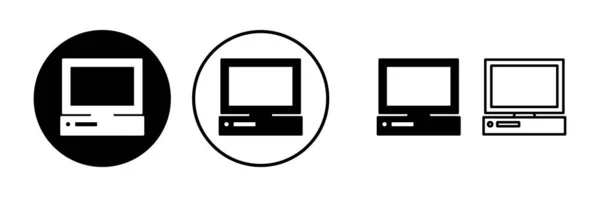 Computer Icon Vector Computer Monitor Icon — Stock Vector