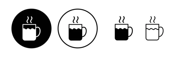 Tasse Kaffee Icon Vektor Vorhanden Kaffeetassen Ikone Becher — Stockvektor