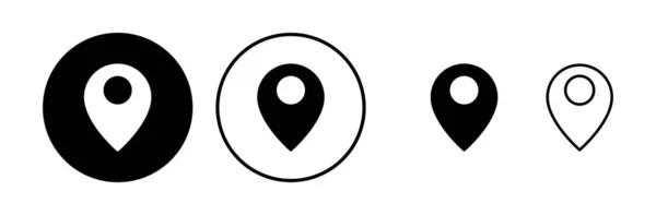Вектор Адресної Піктограми Значок Місця Розташування Символ Адреси Штифт — стоковий вектор
