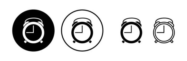 Uhr Symbol Zeitsymbolvektor Uhr Ikone Trendigen Flachen Stil — Stockvektor
