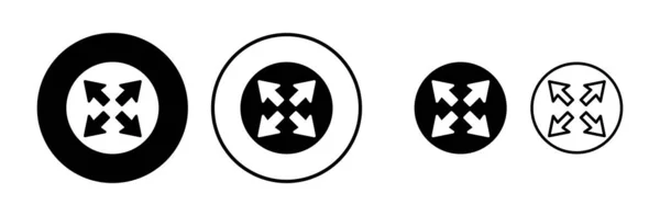 Vollbild Icon Vektor Vollbild Symbol Erweitern — Stockvektor