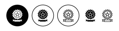 Simge vektörüne ulaş. Madalya ikon vektörü. Ödül. Sertifika