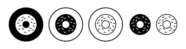 Vetor Ícone Donut Ícone Donut Logotipo Donut — Vetor de Stock