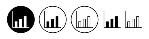 Вектор Иконы Графиков Значок Диаграммы Графическая Икона — стоковый вектор