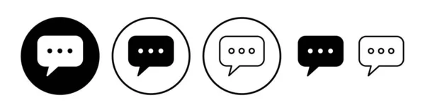 聊天图标向量 在时髦的平面风格的聊天图标隔离 网页设计的语音泡沫符号 — 图库矢量图片