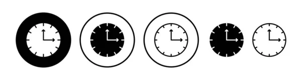 Піктограма Годинника Вектор Піктограм Часу Піктограма Годинника Модному Плоскому Стилі — стоковий вектор