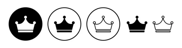 Corona Icono Vector Símbolo Corona Para Diseño Sitio Web — Archivo Imágenes Vectoriales