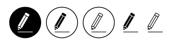 Modifier Vecteur Icône Modifier Signe Symbole Document Crayon — Image vectorielle