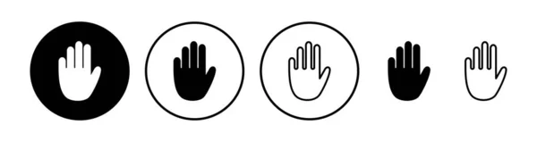 Διάνυσμα Εικονιδίου Χεριού Σύμβολα Χεριών Παλάμη — Διανυσματικό Αρχείο