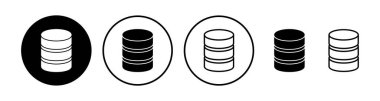 Veritabanı simge vektörü. sunucu simgesi. depolama