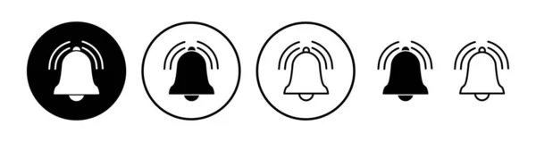 Düz Moda Bell Simgesi Vektörü Izole Edildi Bildirim Sembolü Web — Stok Vektör
