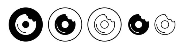 Donut Icon Vektor Donut Ikone Donut Logo — Stockvektor