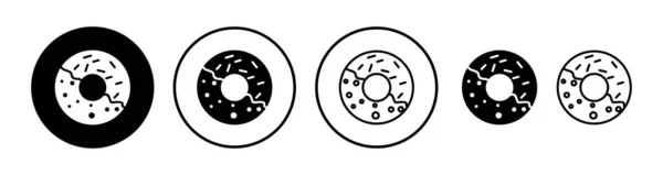 Donut Vector Icono Icono Donut Logo Donut — Archivo Imágenes Vectoriales