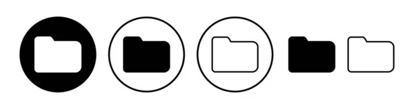 Ordnersymbol Vektor Dokument Ordner Symbol — Stockvektor
