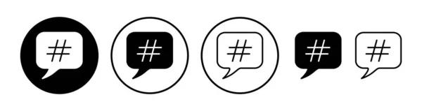 Hashtag Ikon Vektor Hashtag Simboler — Stock vektor
