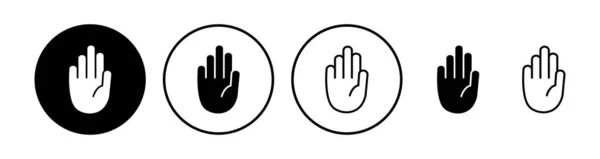 Kézikonvektor Kéz Szimbólumok Pálma — Stock Vector