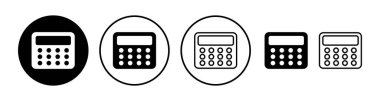 Hesap makinesi ikon vektörü. Matematik ikonu. finans imzası