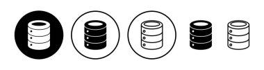 Veritabanı simge vektörü. sunucu simgesi. depolama