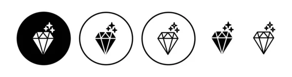 Icono Diamante Vector Icono Gema Piedra Cristalina — Archivo Imágenes Vectoriales
