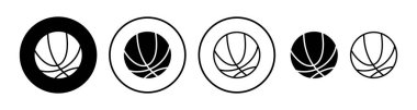 Basketbol ikonu vektörü. Basketbol logo vektör simgesi
