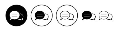 Sohbet ikonu vektörü. Sohbet Simgesi modayı izole etti. Web tasarımı için konuşma balonu sembolü