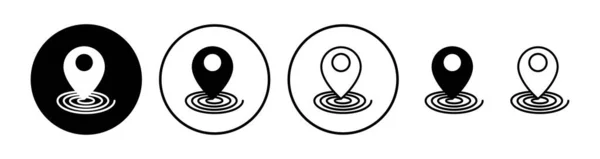 Icono Dirección Vector Icono Ubicación Símbolo Dirección Pin — Archivo Imágenes Vectoriales