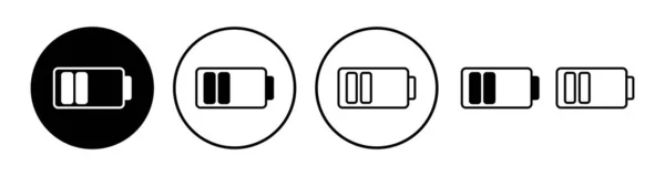 电池图标矢量 电池充电指示器图标 — 图库矢量图片