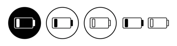 バッテリーアイコンベクトル バッテリ充電インジケータアイコン — ストックベクタ