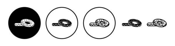 Διάνυσμα Εικονιδίου Ντόνατ Εικονίδιο Ντόνατ Λογότυπο Ντόνατ — Διανυσματικό Αρχείο