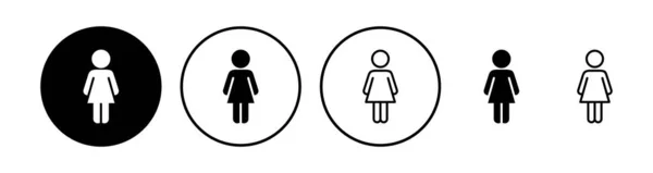 女性アイコンベクター トイレのアイコン トイレサインだ — ストックベクタ