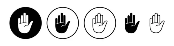 Вектор Значка Руки Символы Рук Palm — стоковый вектор
