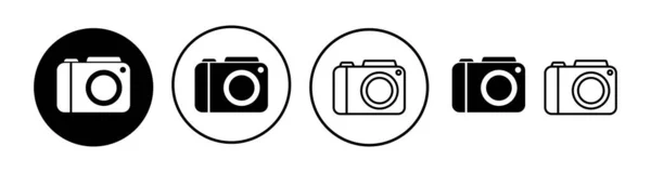 Kameraikonen Trendig Platt Stil Isolerad Kamera Symbol Webbplats Design — Stock vektor