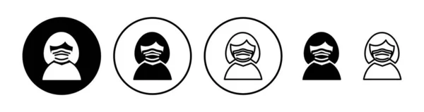Εικονίδιο Προσώπου Μάσκα Διάνυσμα Ιατρική Μάσκα Προσώπου Εικονίδιο — Διανυσματικό Αρχείο