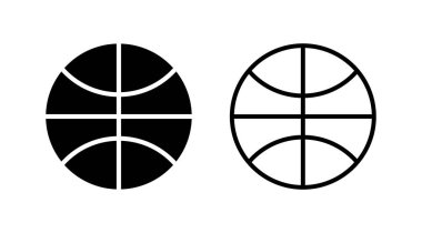 Basketbol ikonu vektörü. Basketbol logo vektör simgesi