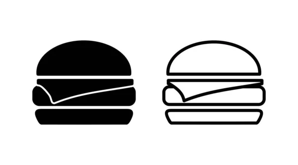 Vektor Ikony Burgeru Ikona Loga Hamburgeru Ikona Fast Food — Stockový vektor