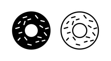 Çörek ikonu vektörü. Çörek ikonu. donut logosu