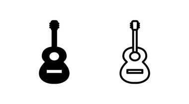 Gitar ikonu vektörü. müzik aleti işareti